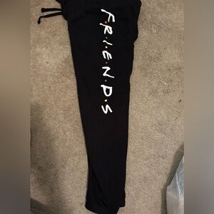 Black FRIENDS Track Pants